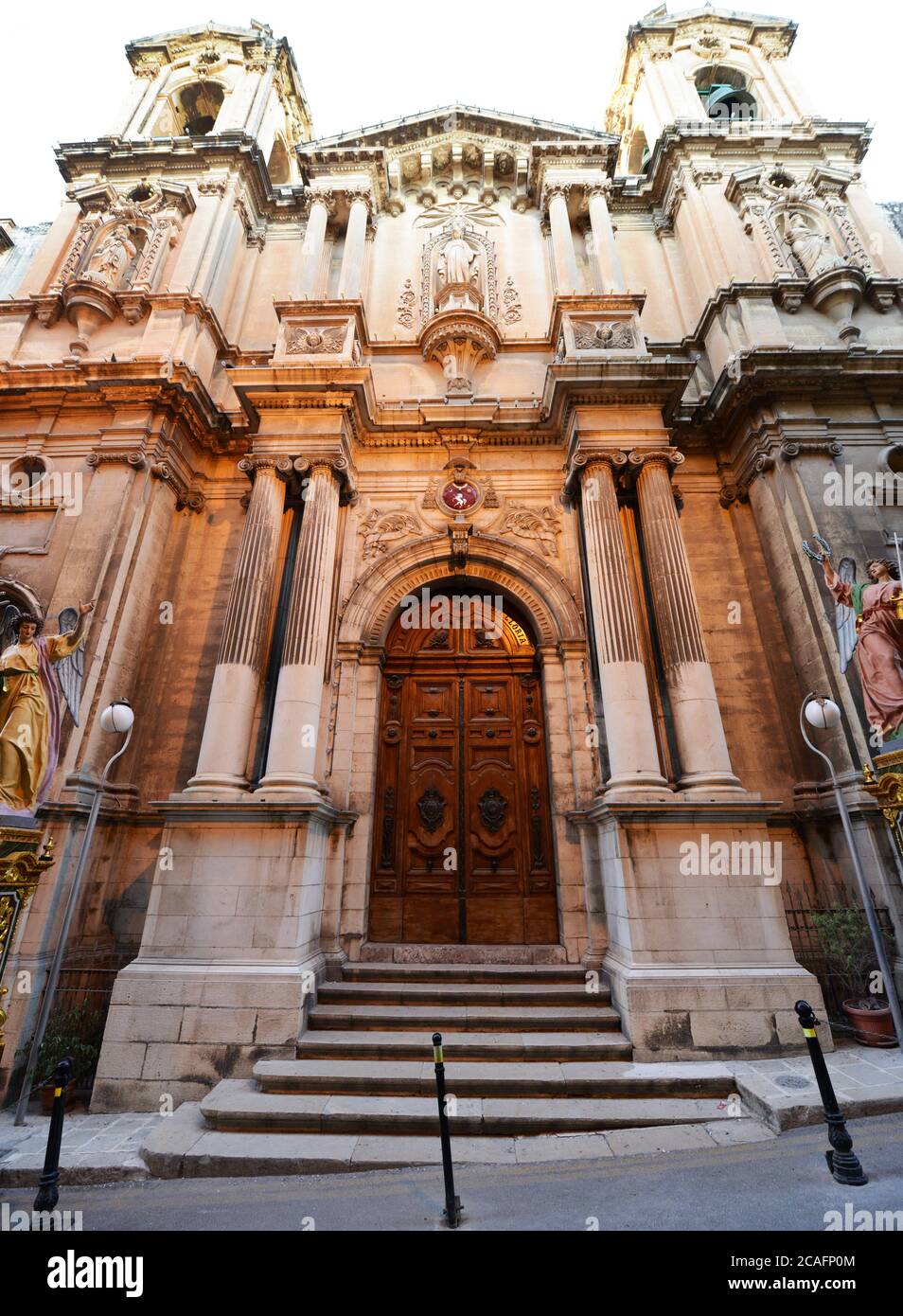 Die Kirche St. Paul's Shipwreck in Valletta, Malta. Stockfoto