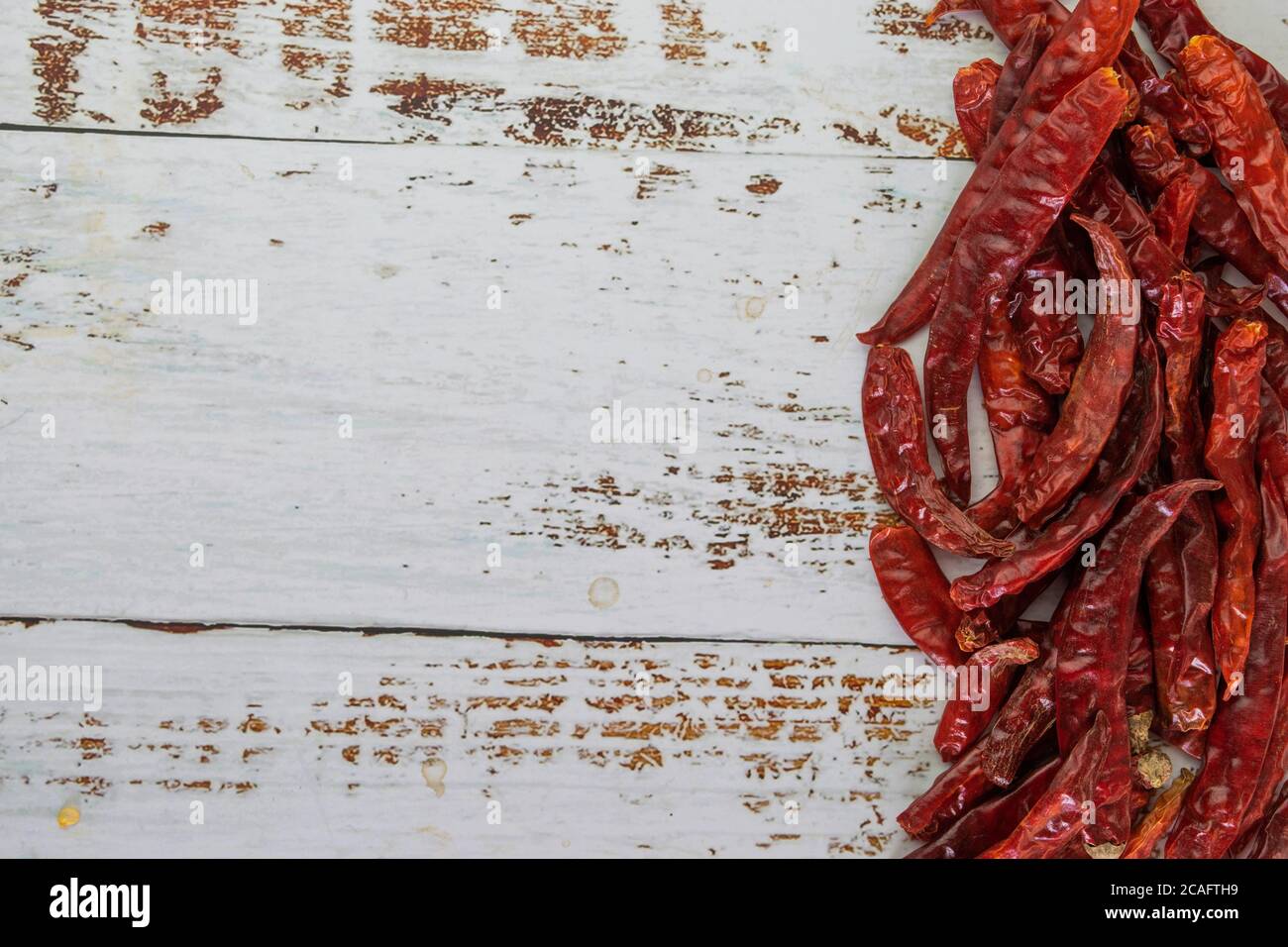 Chiles de arbol. Für Saucen und mexikanische Gerichte Stockfoto