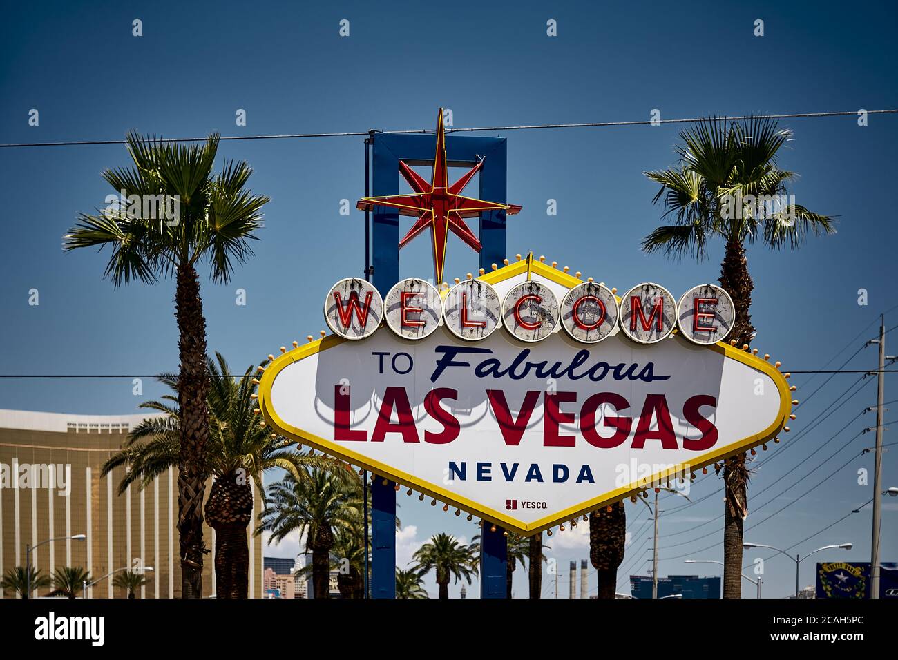 Sonnige Landschaft des Stadtbildes von Las Vegas in Nevada Stockfoto