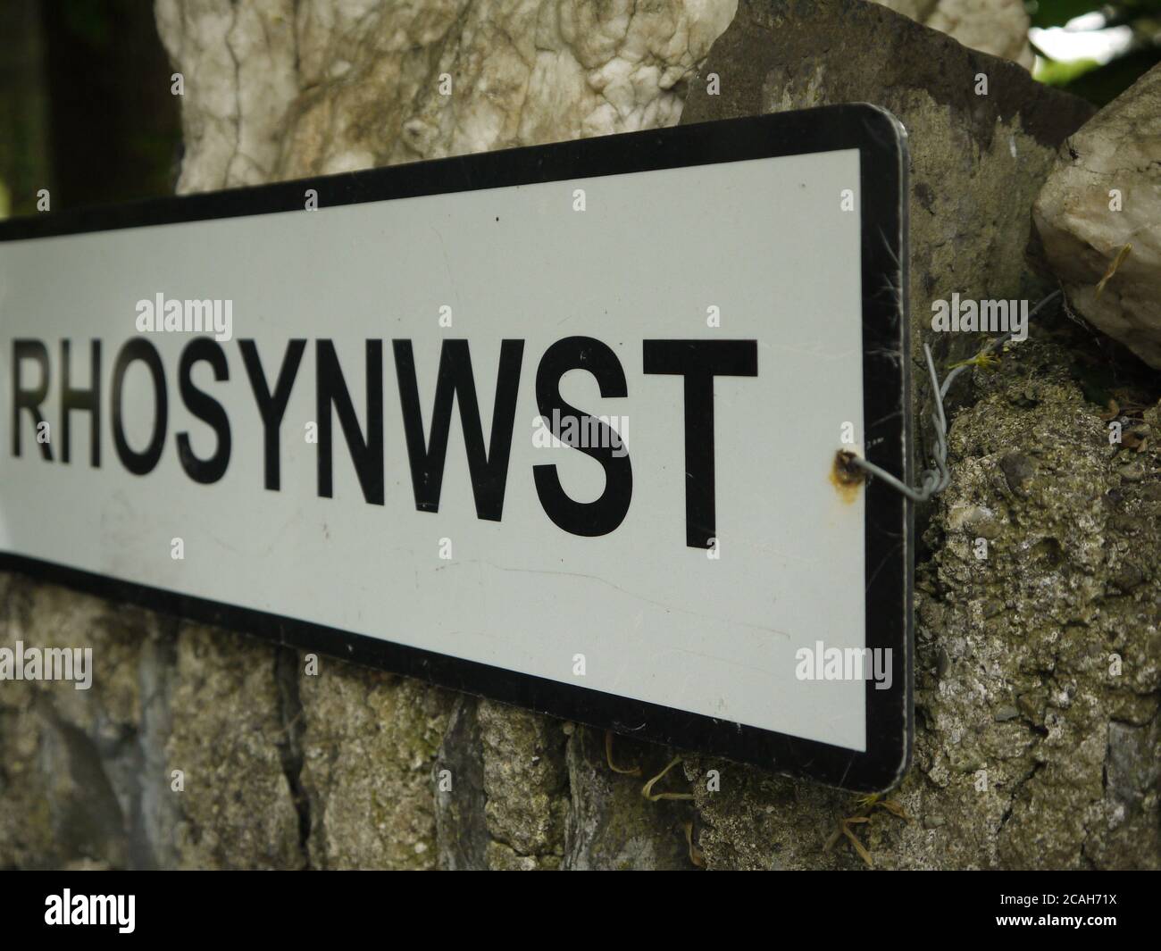 Schild Welsh Street Stockfoto