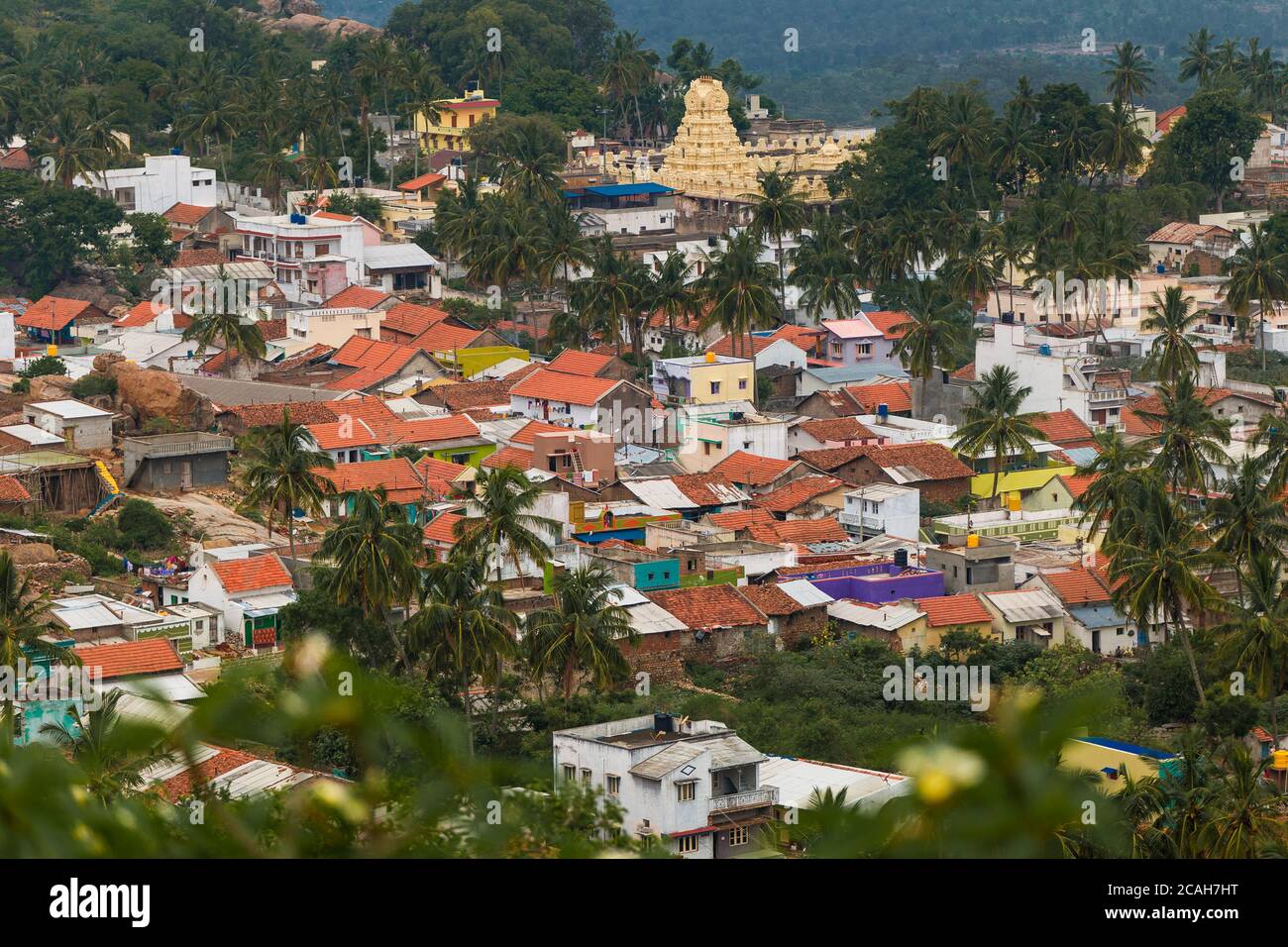 Blick auf das indische Dorf auf dem Land Stockfoto