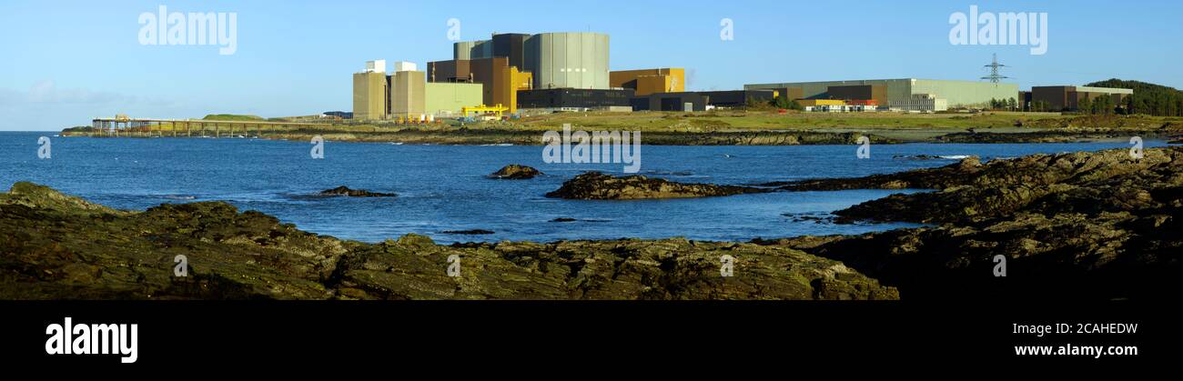 Panorama, Kernkraftwerk Wylfa Stockfoto
