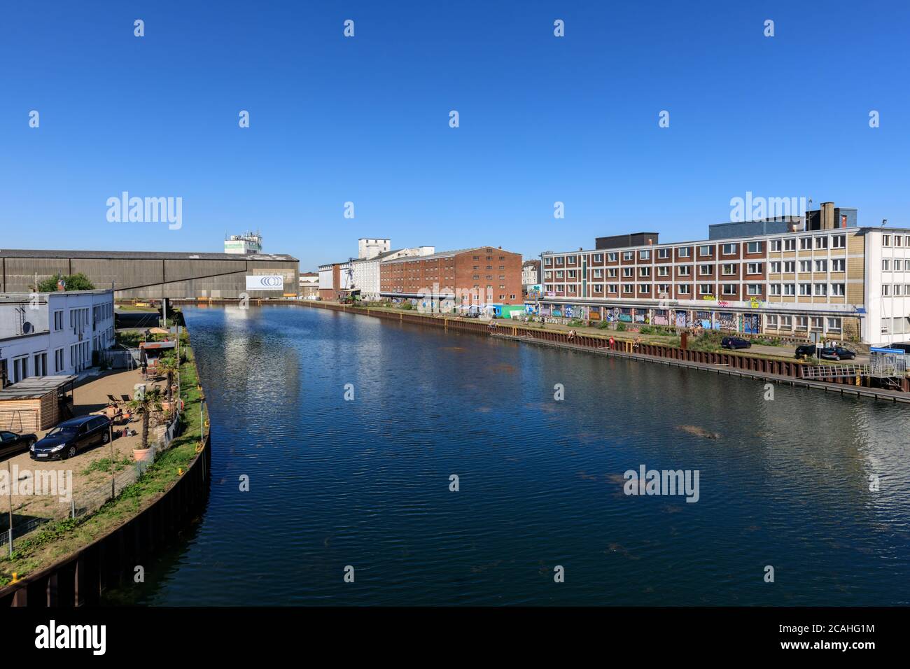 Speicherstraße (Speicherstrasse), Stadtteilsanierung Hafen Dortmund, demnächst zu erneuerndes Areal, Dortmund, Deutschland Stockfoto