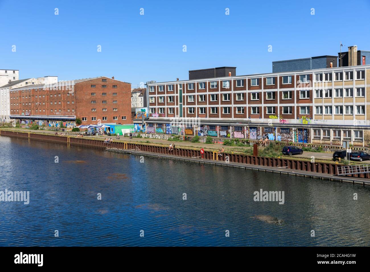 Speicherstraße (Speicherstrasse), Stadtteilsanierung Hafen Dortmund, demnächst zu erneuerndes Areal, Dortmund, Deutschland Stockfoto