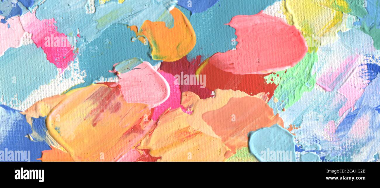 Abstrakt сcolor Acryl und Aquarell Malerei. Hintergrund der Leinwandtextur. Stockfoto
