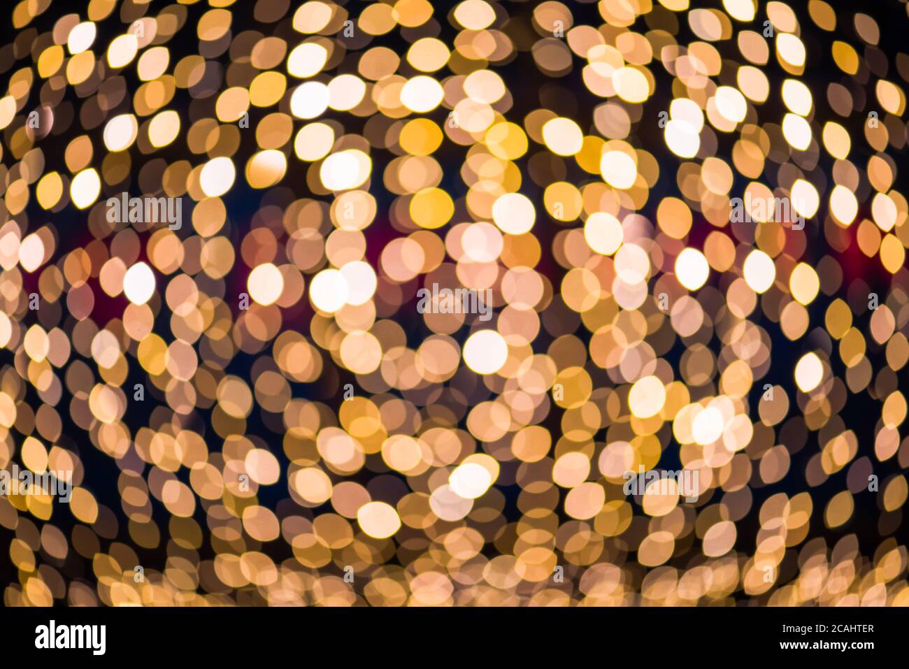 Stadtlichter verschwommen abstraktes kreisförmiges Bokeh auf dem Hintergrund Stockfoto
