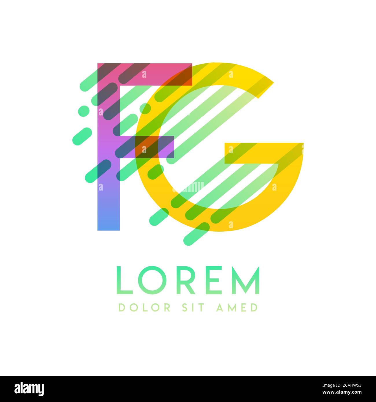 GF-Logo mit dem Thema Galaxie Geschwindigkeit und Stil, die für kreative und Business-Branchen geeignet ist. FG Letter Logo Design für alle Webseiten Medien und Stock Vektor
