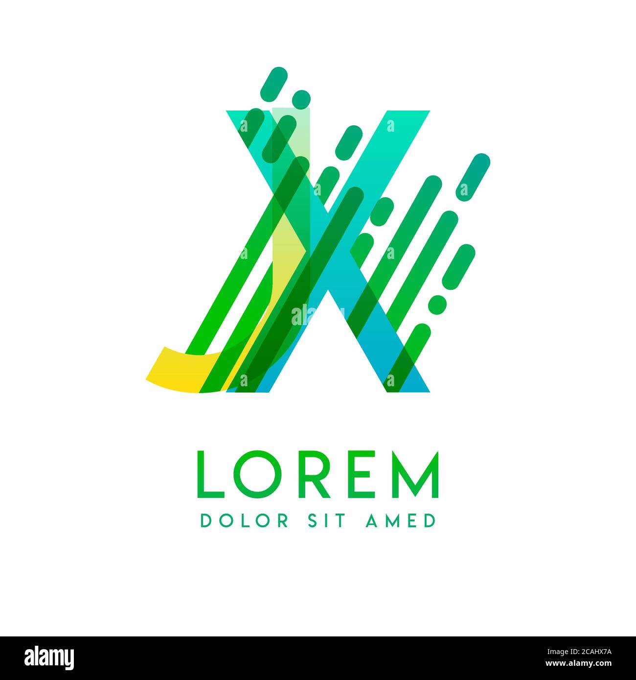 JX-Logo mit dem Thema Galaxie Geschwindigkeit und Stil, die für kreative und Business-Branchen geeignet ist. XJ Letter Logo-Design für alle Webseitenmedien und Stock Vektor