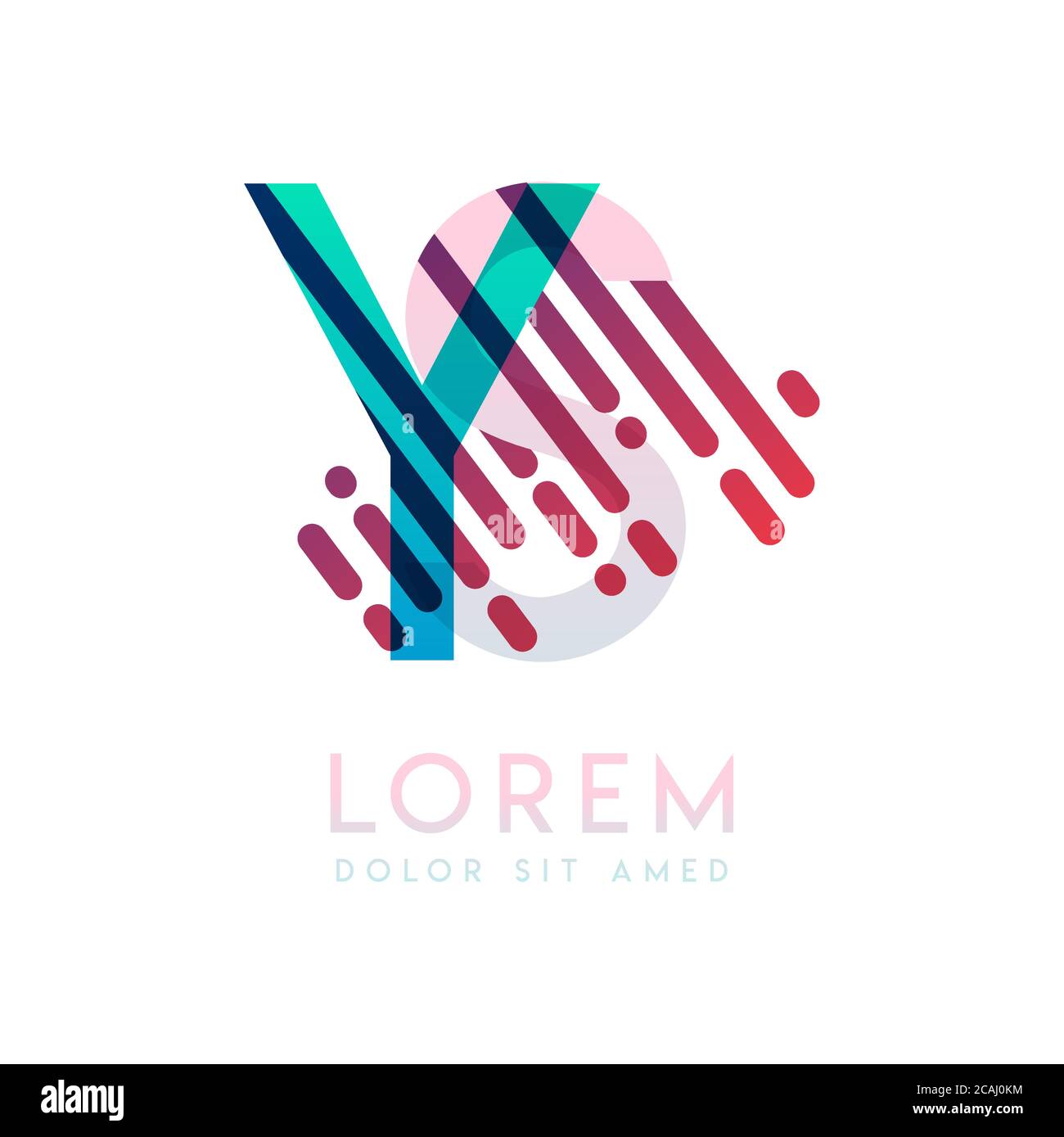 YS-Logo mit dem Thema Galaxie Geschwindigkeit und Stil, die für kreative und Business-Branchen geeignet ist. SY Letter Logo Design für alle Webseiten Medien und Stock Vektor