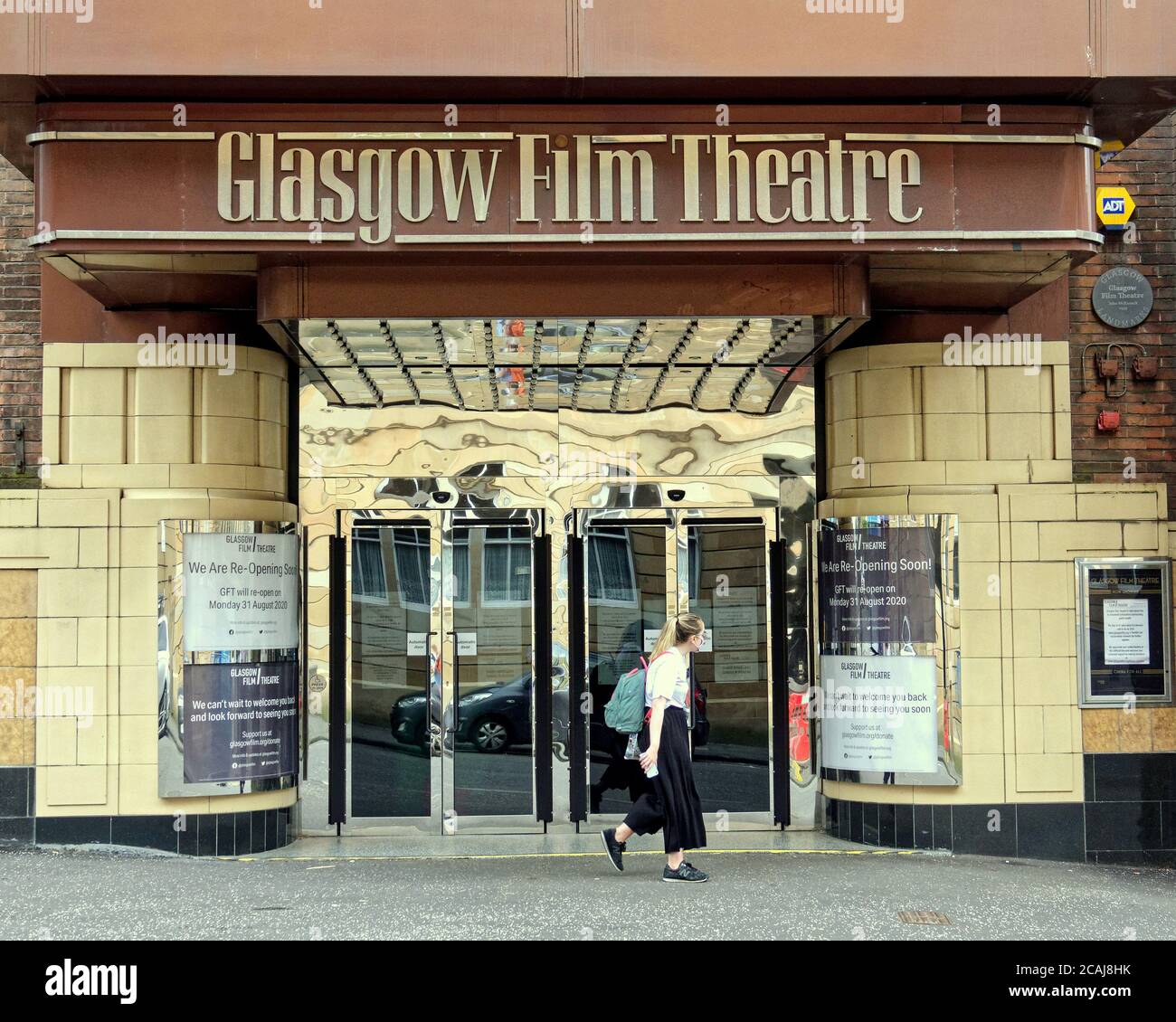 Glasgow, Schottland, Großbritannien 7. August 2020: Die Stadt ist wegen Coronavirus geschlossen und das glasgow Kino ein beliebter sozialer Treffpunkt bleibt geschlossen. Quelle: Gerard Ferry/Alamy Live News Stockfoto