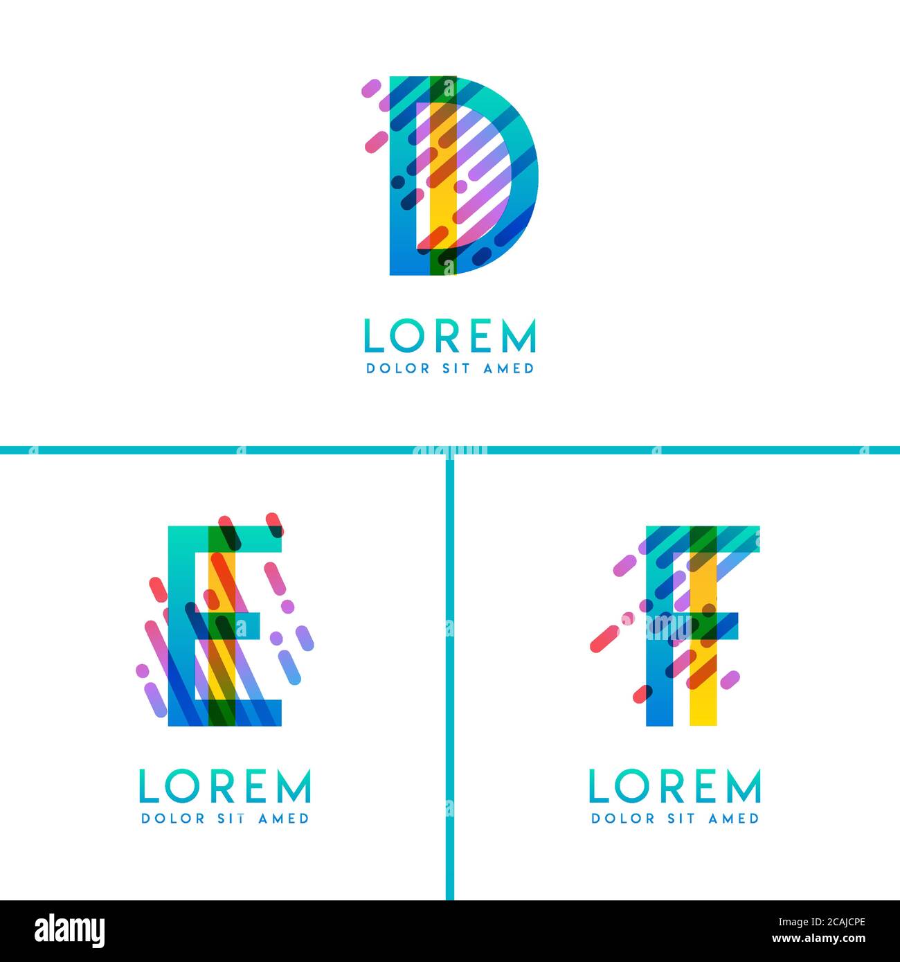 Bunte Alphabet fett Logo für Promotion, Marketing und Werbung, kann für Unternehmen, Unternehmen, Genossenschaften und KMU verwendet werden. Geeignet für prin Stock Vektor