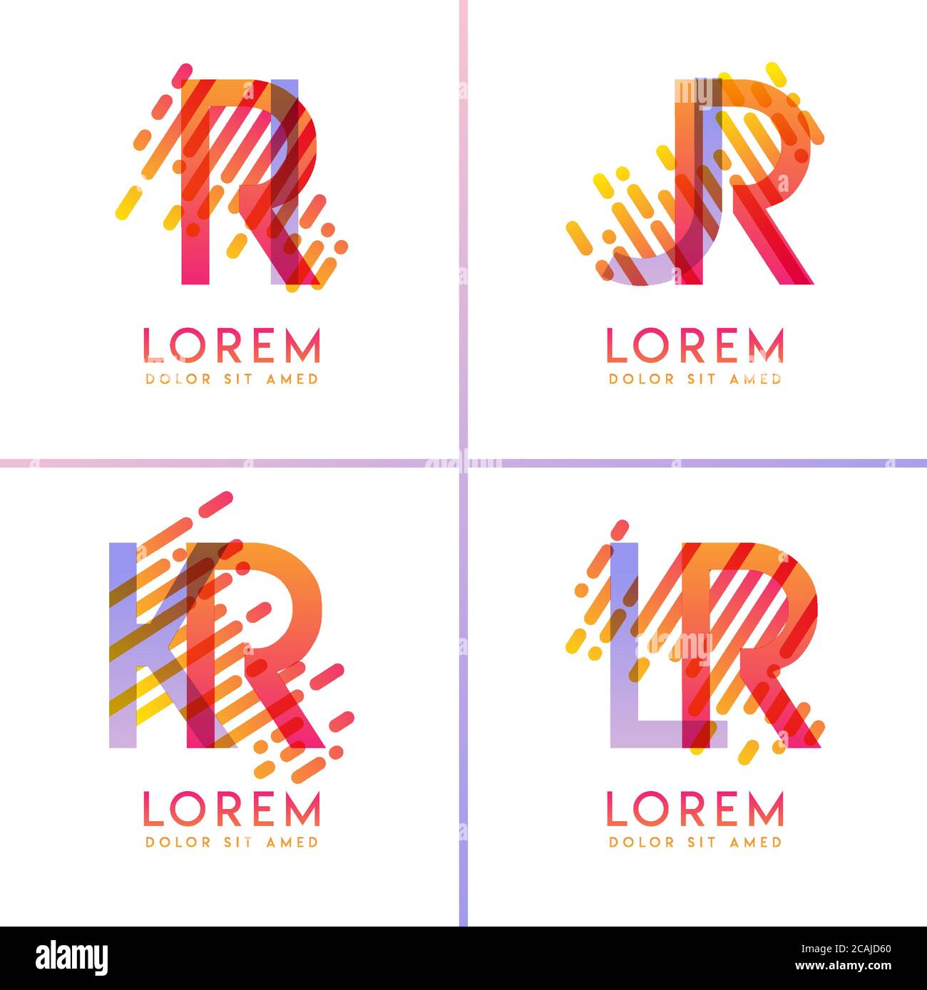 Bunte Alphabet fett Logo für Promotion, Marketing und Werbung, kann für Unternehmen, Unternehmen, Genossenschaften und KMU verwendet werden. Geeignet für prin Stock Vektor