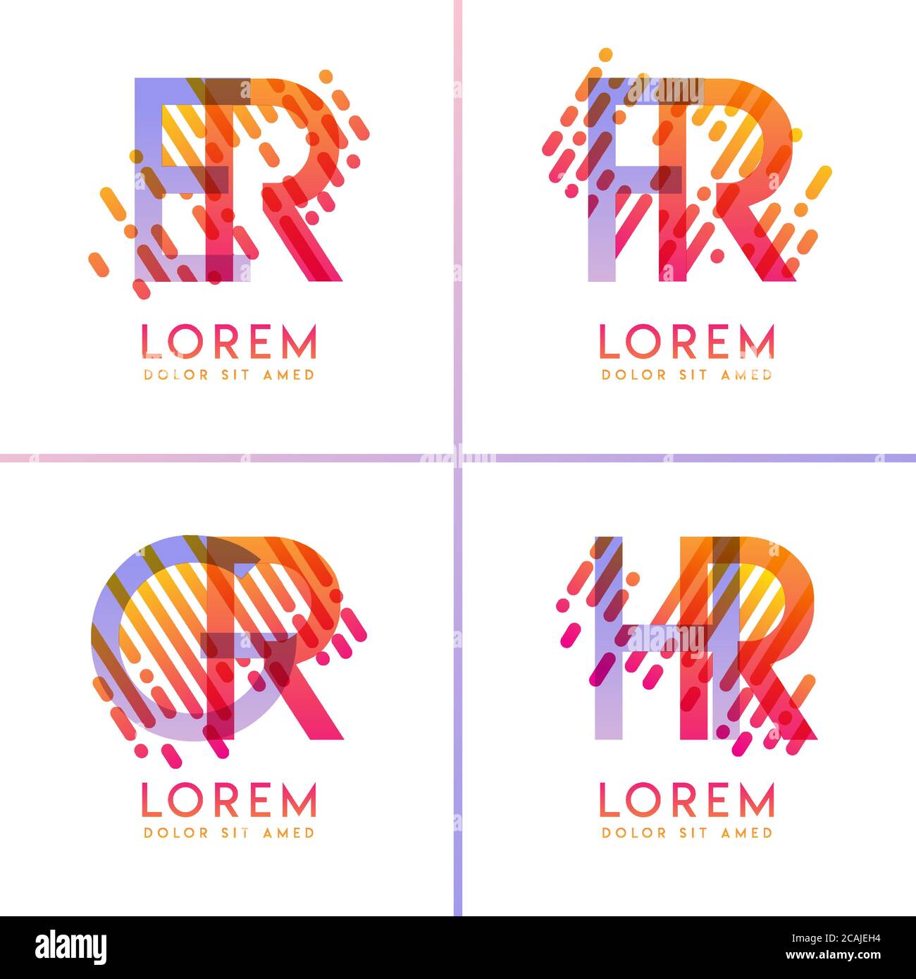 Bunte Alphabet fett Logo für Promotion, Marketing und Werbung, kann für Unternehmen, Unternehmen, Genossenschaften und KMU verwendet werden. Geeignet für prin Stock Vektor