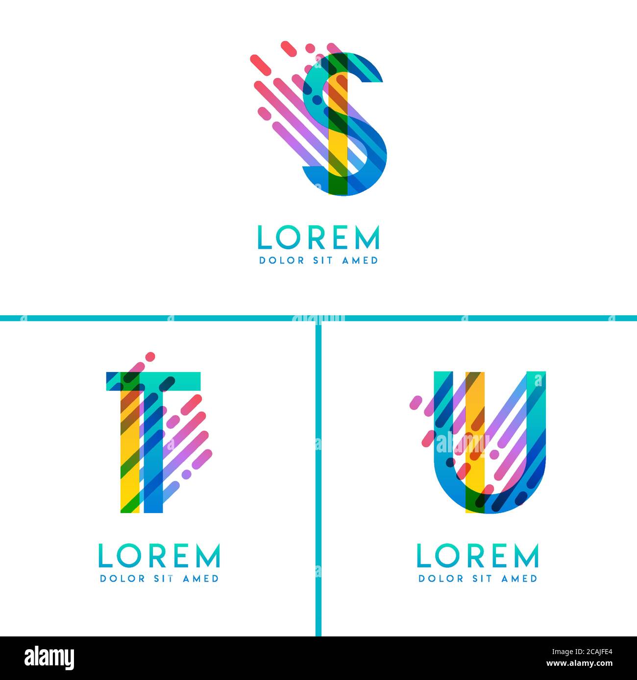 Bunte Alphabet fett Logo für Promotion, Marketing und Werbung, kann für Unternehmen, Unternehmen, Genossenschaften und KMU verwendet werden. Geeignet für prin Stock Vektor