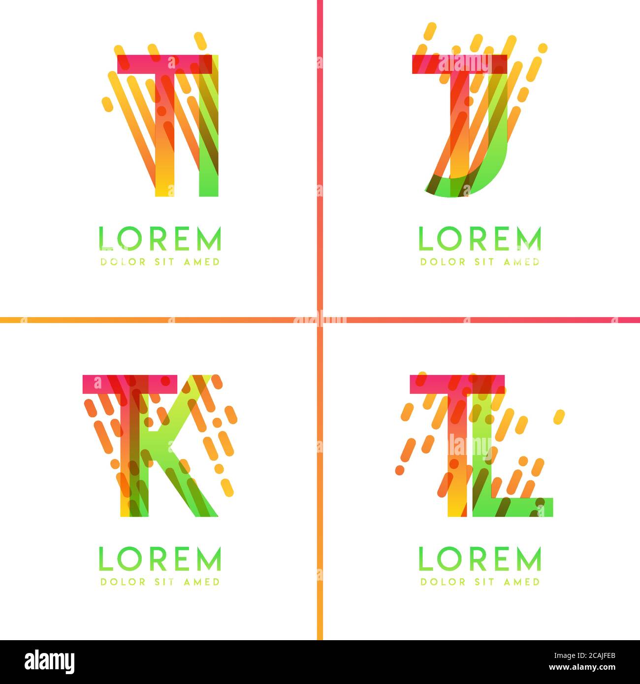 Bunte Alphabet fett Logo für Promotion, Marketing und Werbung, kann für Unternehmen, Unternehmen, Genossenschaften und KMU verwendet werden. Geeignet für prin Stock Vektor