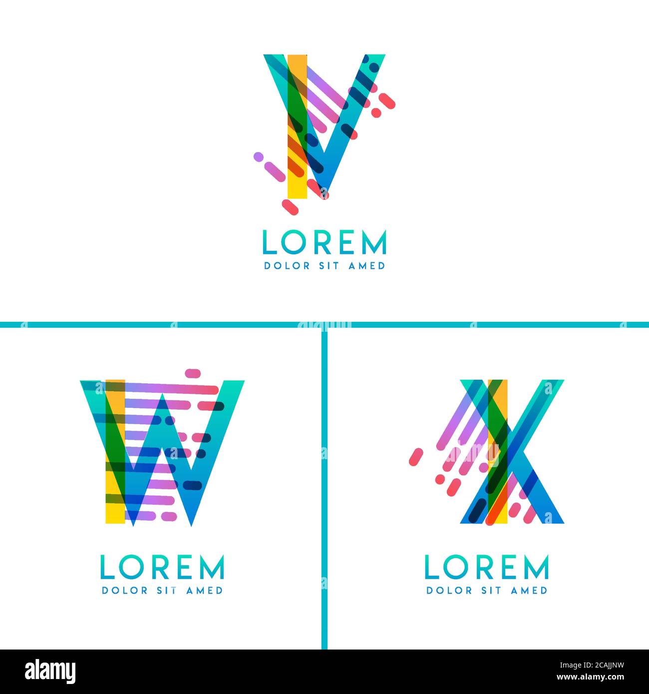 Bunte Alphabet fett Logo für Promotion, Marketing und Werbung, kann für Unternehmen, Unternehmen, Genossenschaften und KMU verwendet werden. Geeignet für prin Stock Vektor