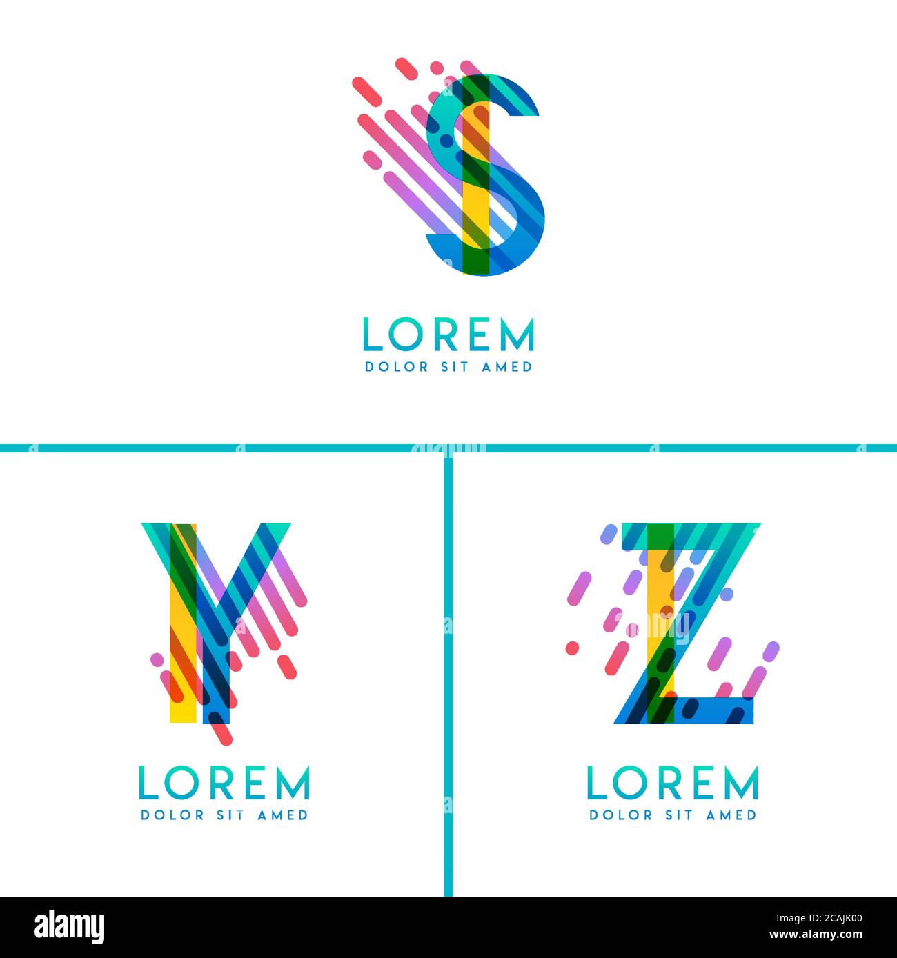 Bunte Alphabet fett Logo für Promotion, Marketing und Werbung, kann für Unternehmen, Unternehmen, Genossenschaften und KMU verwendet werden. Geeignet für prin Stock Vektor