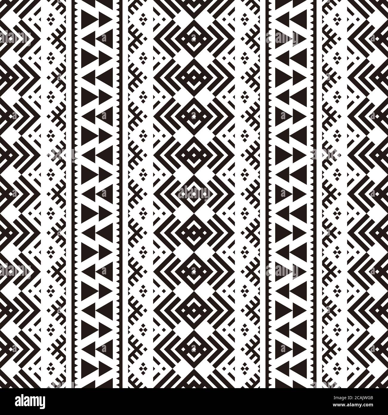 Traditionelle nahtlose ethnische Stammes Muster Textur Hintergrund Vektor Stockfoto