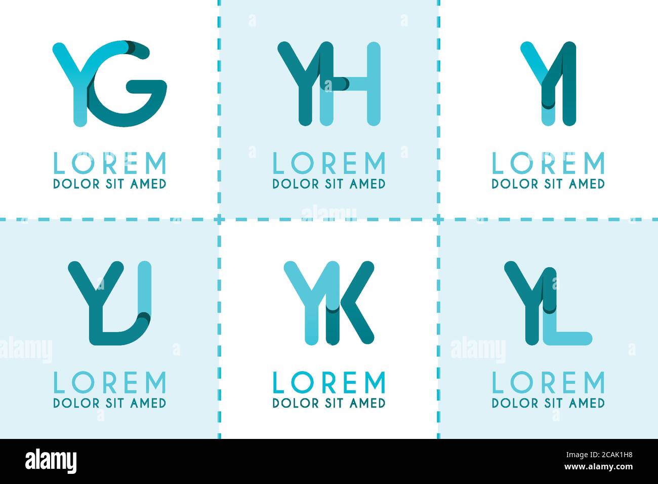 YG Logo Logo Logo für Unternehmen und Unternehmen.YH Vorlage Logo für Poster. YI Logo Illustration kann für Websites sein. YJ-Logo für soziale Medien. YK-Logo Stock Vektor