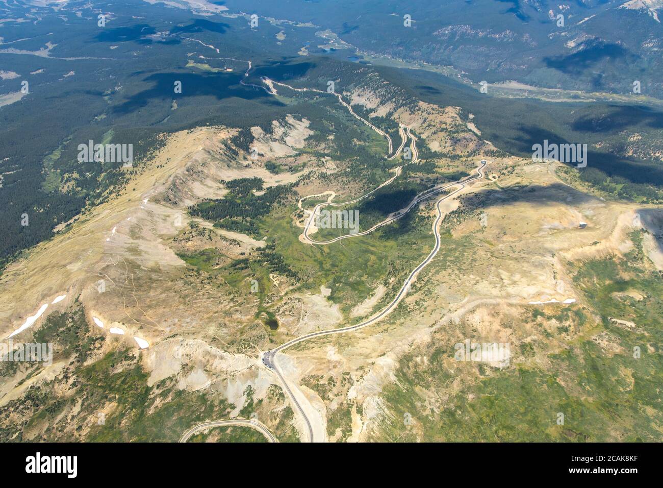 Luftbild von Cottonwood Pass, Colorado, USA Stockfoto