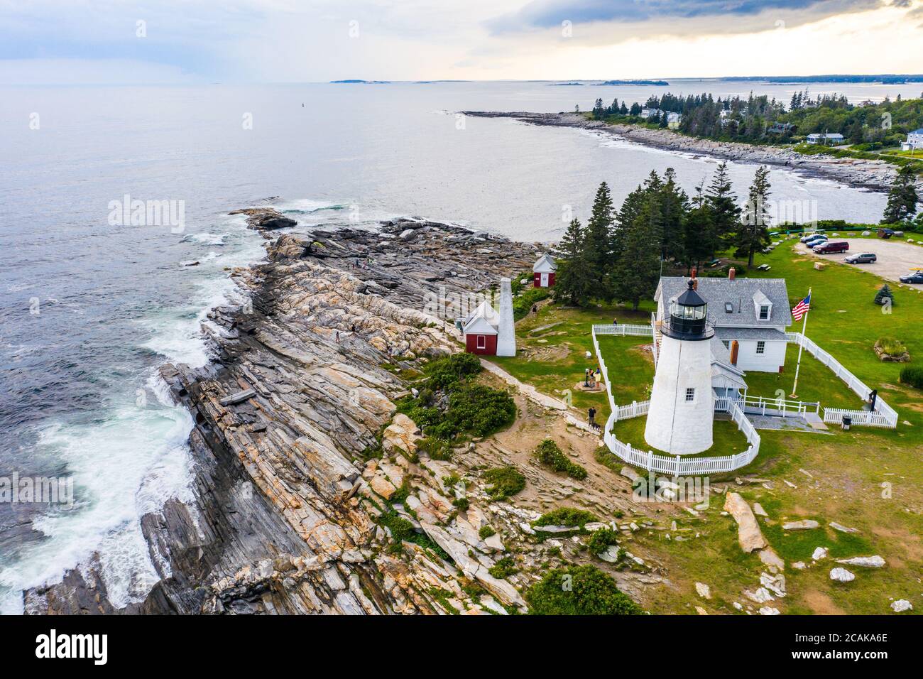 Pemaquid Point Lighthouse, Bristol, Maine, USA Stockfoto