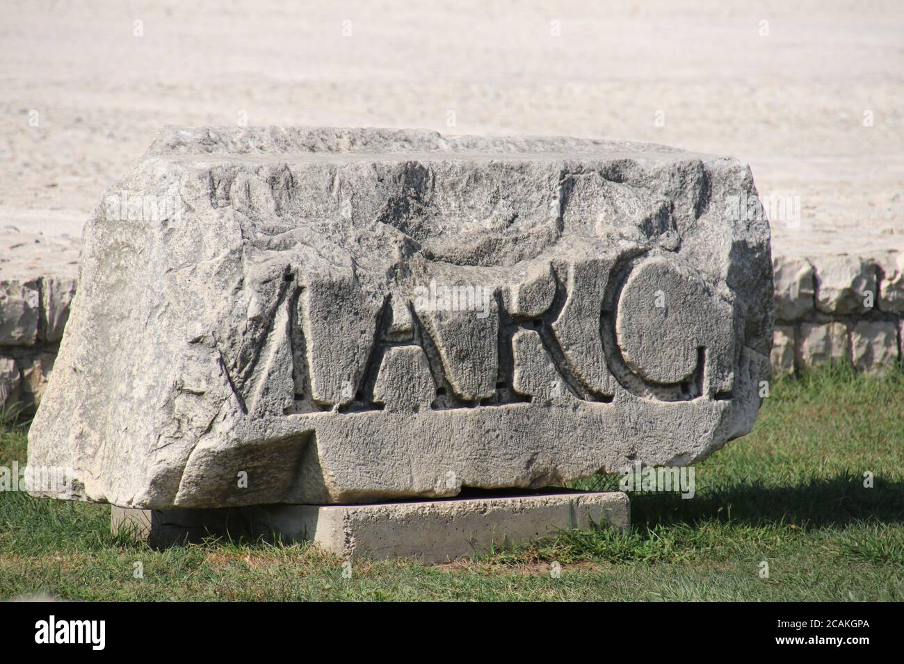 Ein Marco Polo Stein in Kroatien Stockfoto