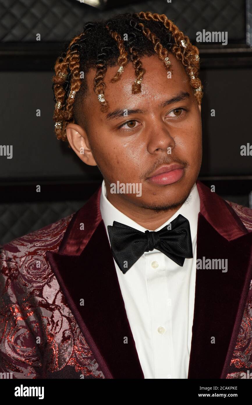 LOS ANGELES - JAN 26: Cordae bei den Grammy Awards 2020 - Ankunft im Staples Center am 26. Januar 2020 in Los Angeles, CA Stockfoto