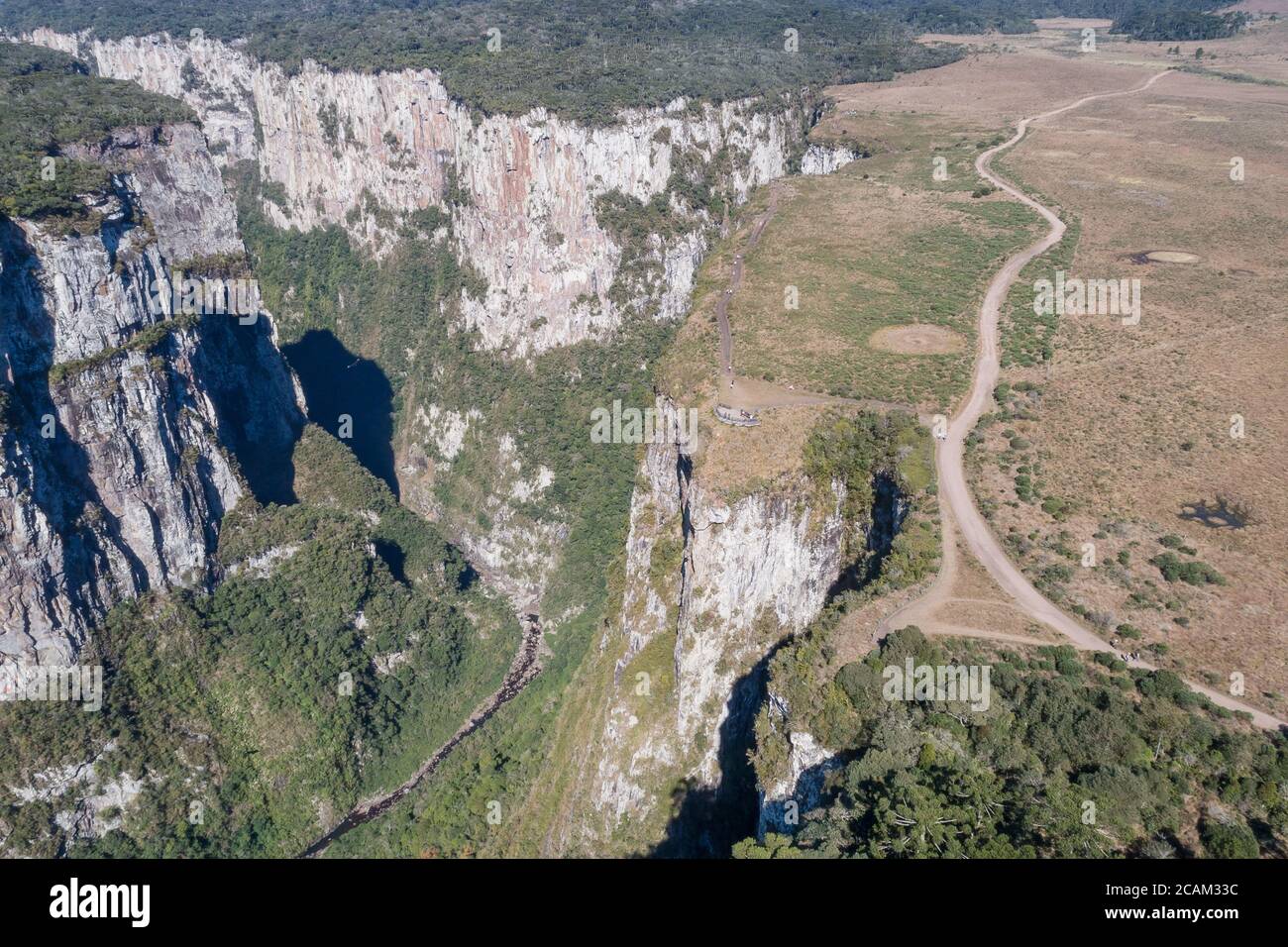 Luftaufnahme des Itaimbezinho Canyon, Cambara do Sul, RS, Brasilien Stockfoto