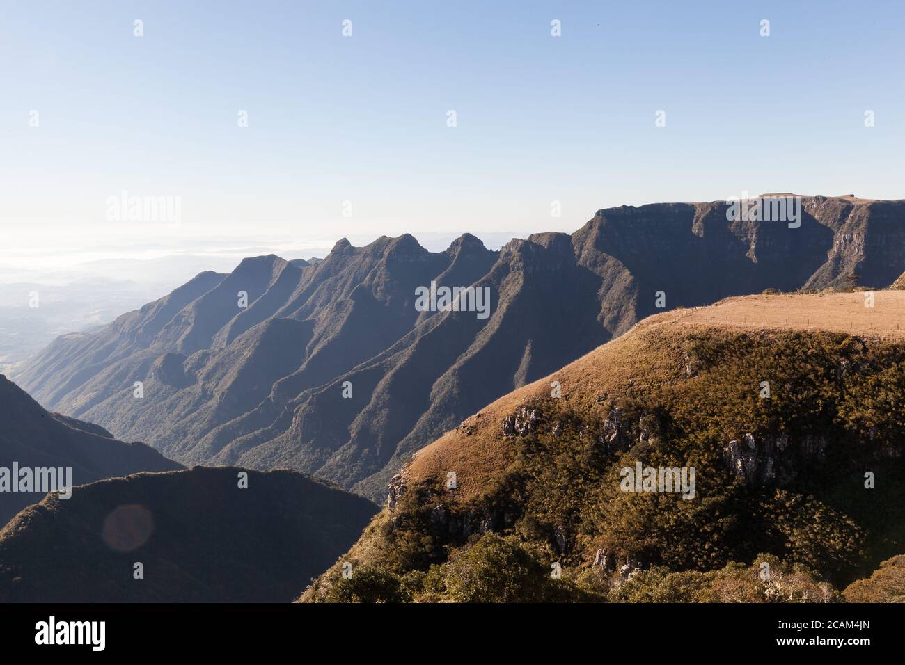 Sonnenaufgang im Ronda Canyon - Bom Jardim da Serra- SC- Brasilien Stockfoto