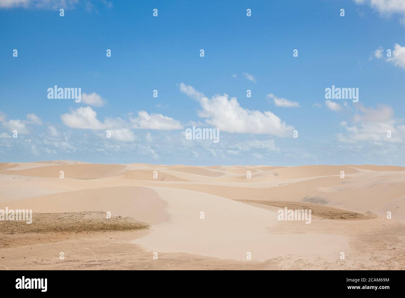 Blick auf die Dünen des Nationalparks Lençóis Maranhenses, Barreirinhas, Brasilien Stockfoto