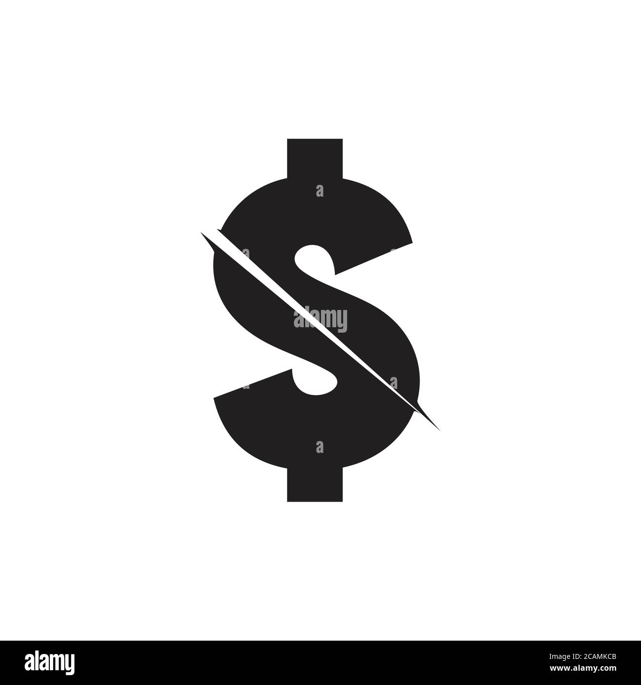Geld Dollar Schnitt Preis Verkauf Text Logo Vektor Stock Vektor