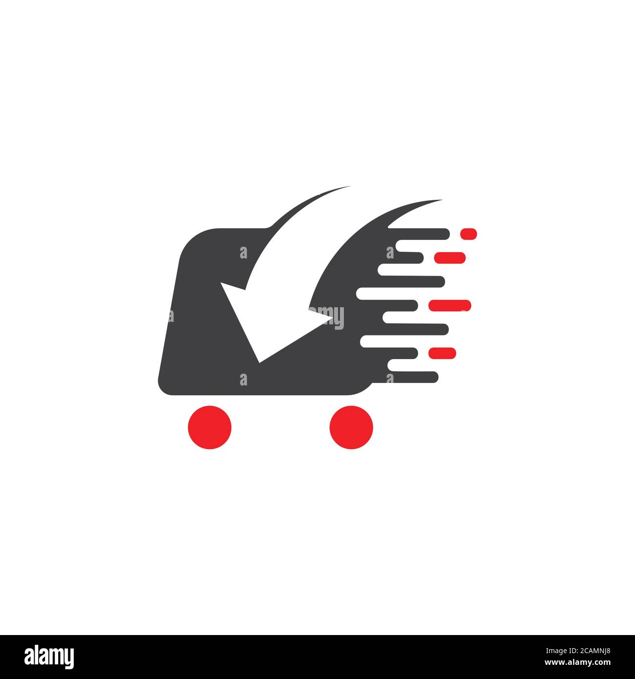 Schnelle Auto Warenkorb Design Logo Vektor Stock Vektor