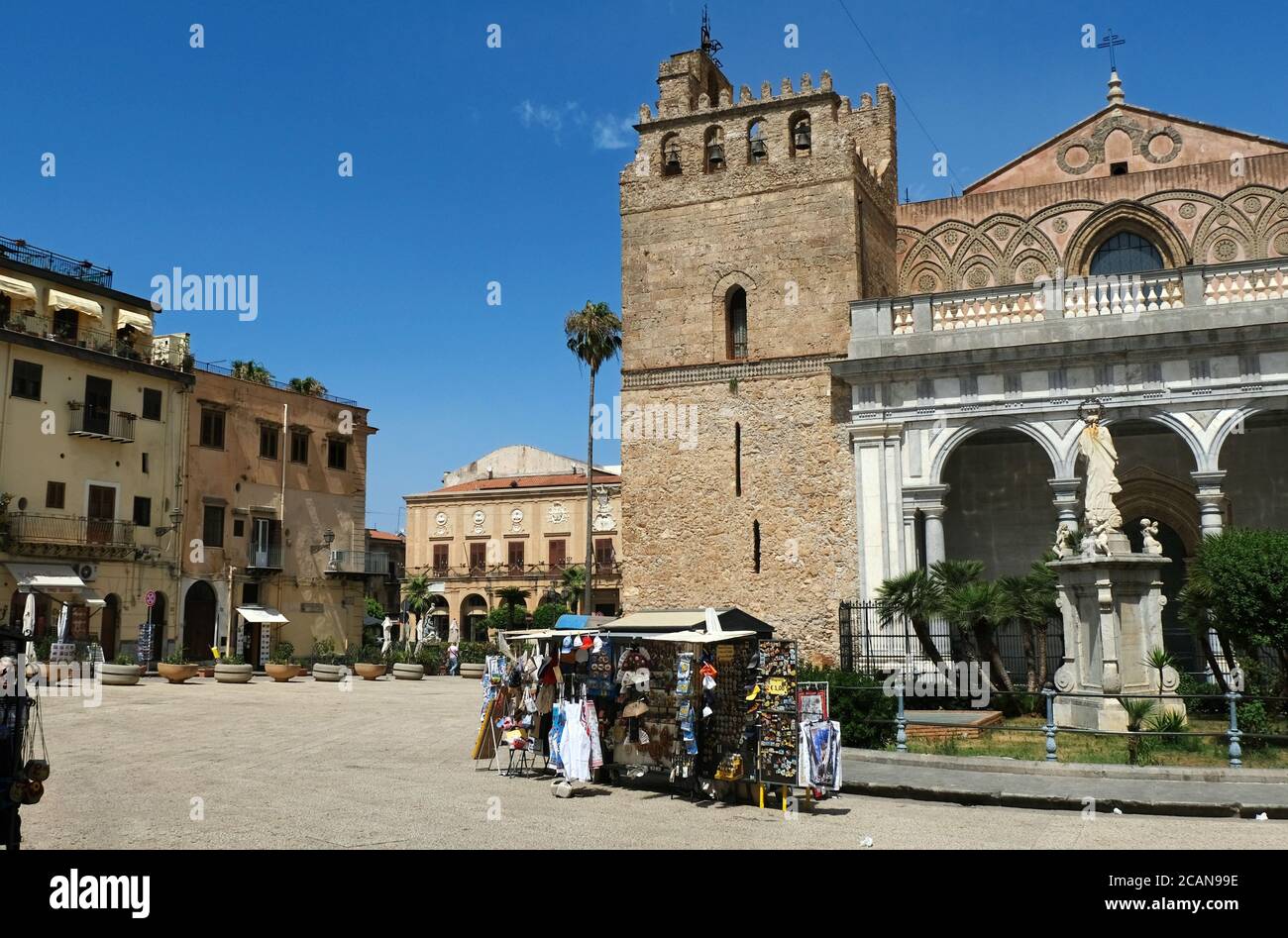 Monreale Piazza di Duomo Stockfoto