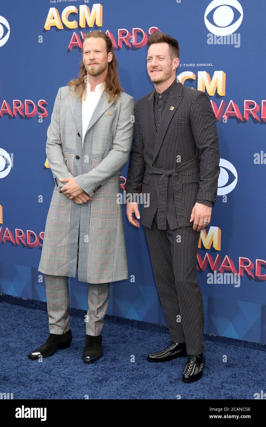 LAS VEGAS - APR 15: Florida Georgia Line bei den Academy of Country Music Awards 2018 in der MGM Grand Garden Arena am 15. April 2018 in Las Vegas, NV Stockfoto