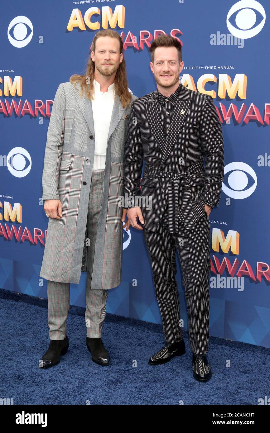 LAS VEGAS - APR 15: Florida Georgia Line bei den Academy of Country Music Awards 2018 in der MGM Grand Garden Arena am 15. April 2018 in Las Vegas, NV Stockfoto