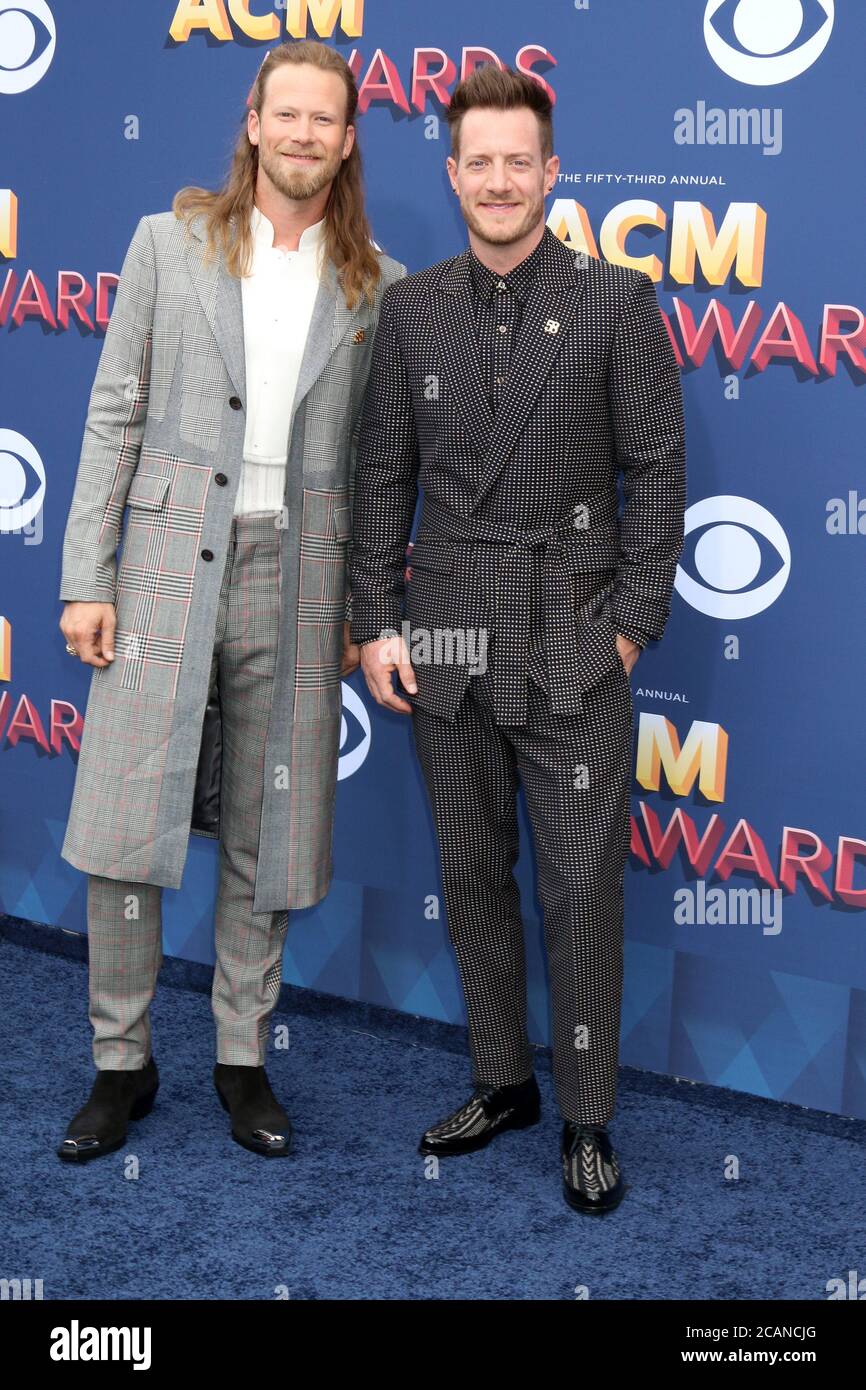 LAS VEGAS - APR 15: Florida Georgia Line bei den Academy of Country Music Awards 2018 in der MGM Grand Garden Arena am 15. April 2018 in Las Vegas, NV Stockfoto