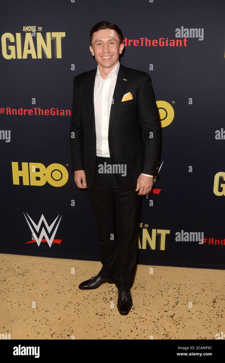 LOS ANGELES - FEB 29: Gennady Golovkin bei der 'Andre the Giant' HBO Premiere im Cinerama Dome am 29. Februar 2018 in Los Angeles, CA Stockfoto