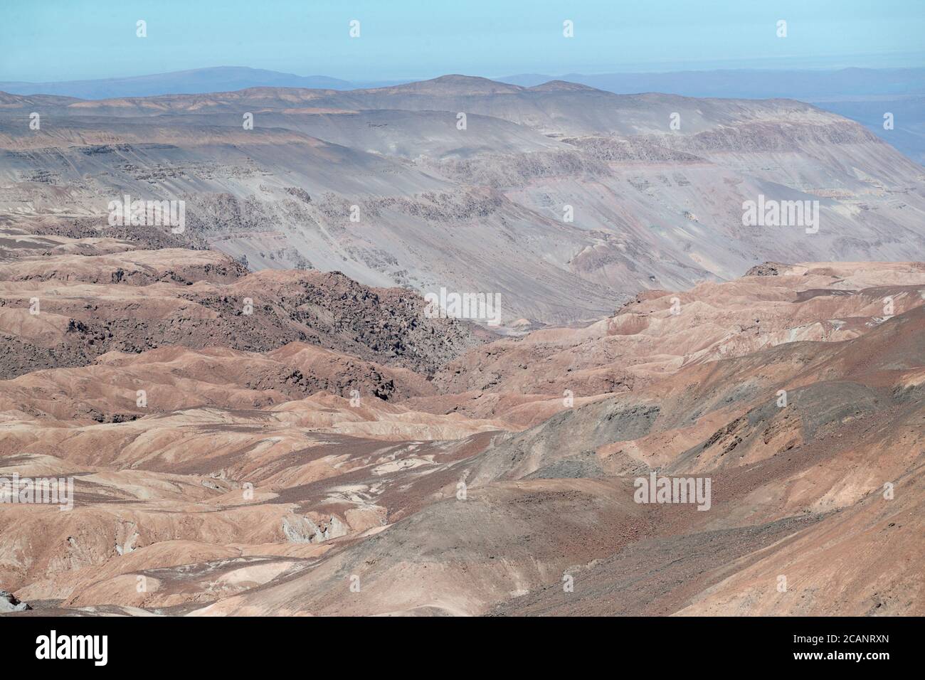Atacama Wüste landeinwärts von Iquique, Nordchile 21 Okt 2017 Stockfoto
