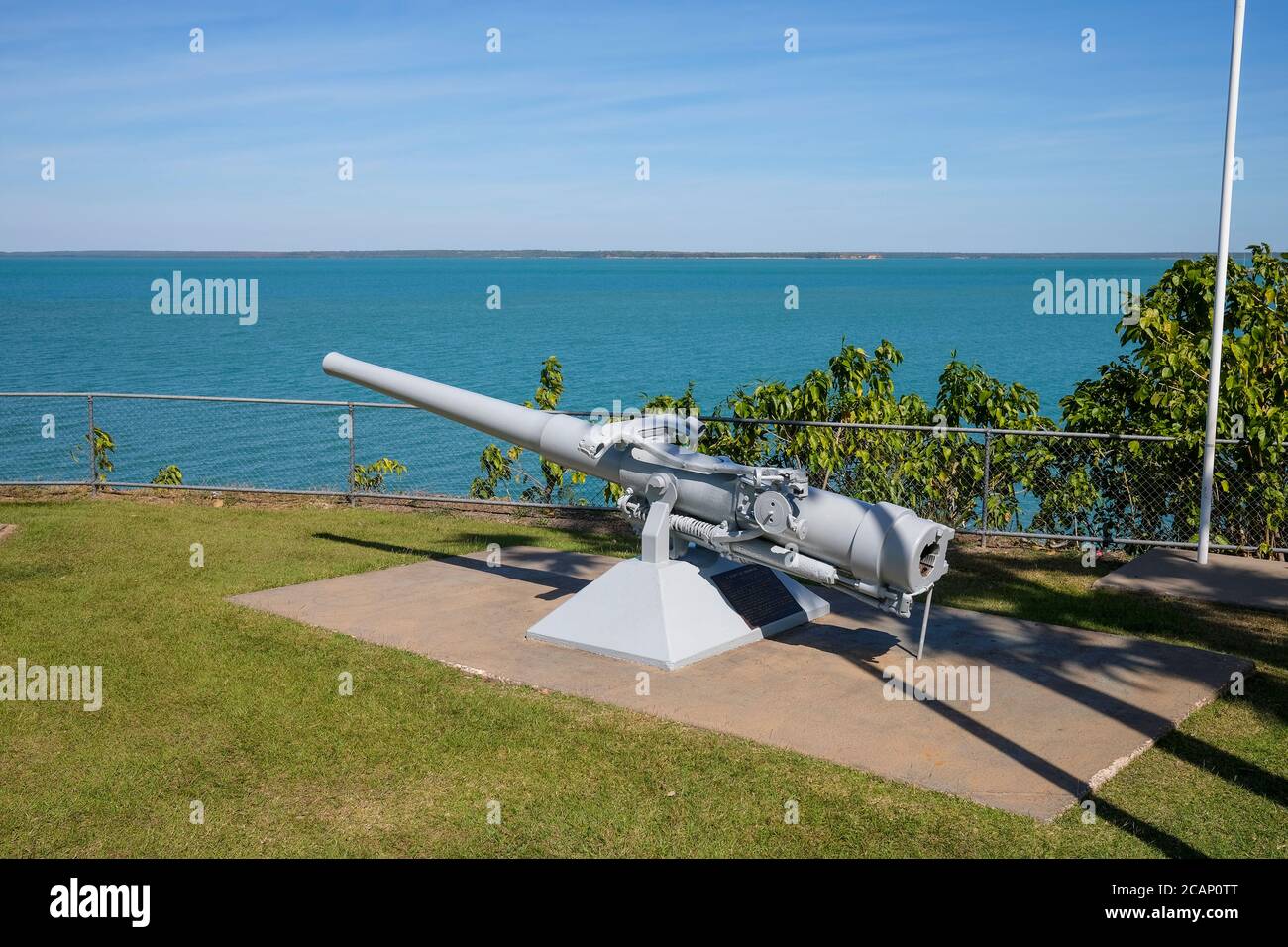 Das USS Peary Memorial auf dem Bicentennial Park auf der Esplanade in Darwin City, Northern Territory Australien Stockfoto