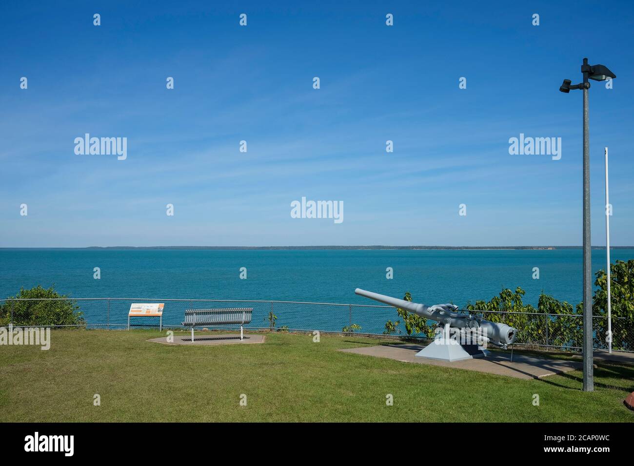 Das USS Peary Memorial auf dem Bicentennial Park auf der Esplanade in Darwin City, Northern Territory Australien Stockfoto