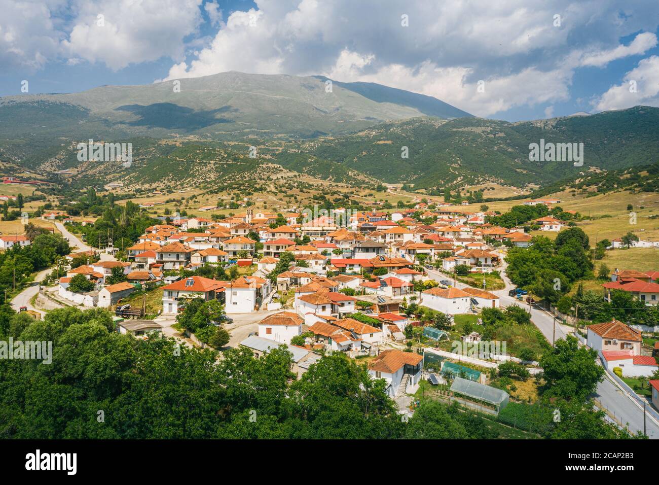 Dorf Kalyvia unter dem Olymp, Griechenland Stockfoto