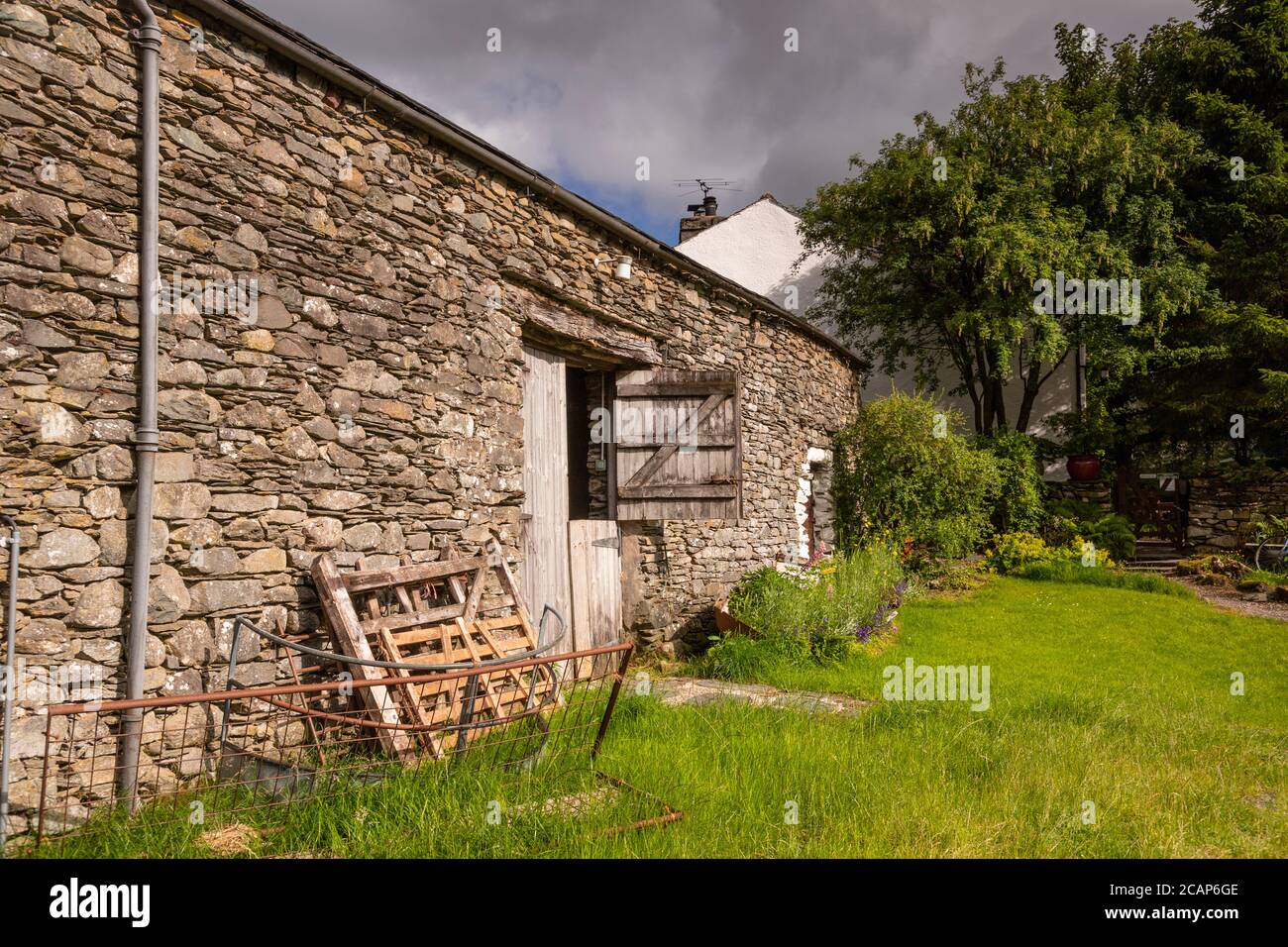 Bauernhaus in Watendlath im Lake District, England Stockfoto