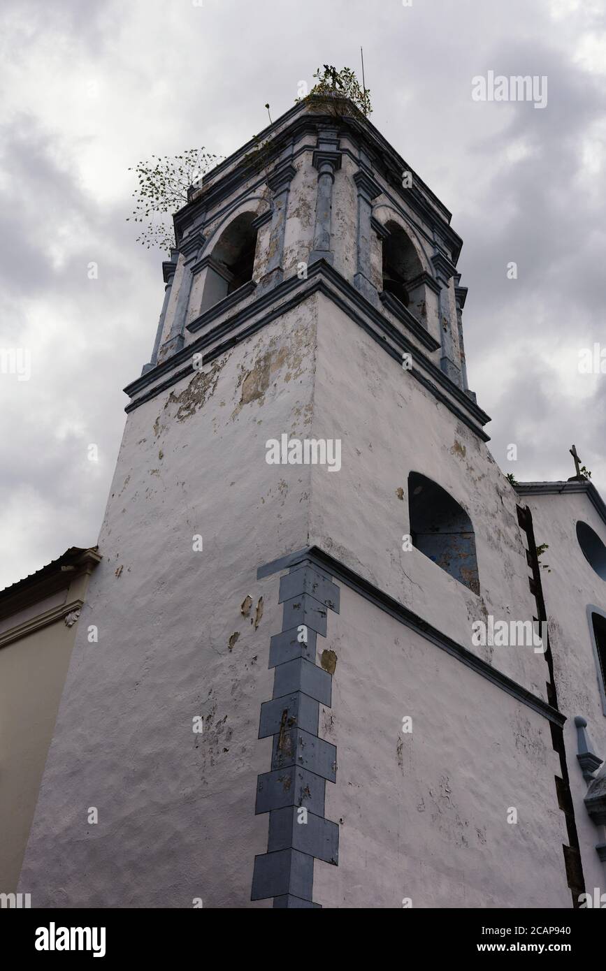 Glockenturm der Kirche Iglesia de La Merced in der Altstadt von panama City, Mittelamerika Stockfoto