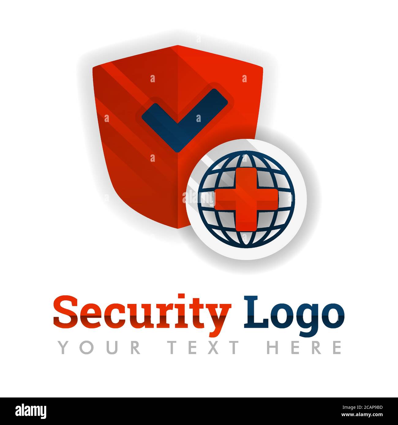 Sicherheits-Logo-Vorlage für Service-Branchen, Kräuter-, Medizin-, Krankenhaus-, Versicherungs-, Gesundheits-, Software-, Antivirus-, Bau-, Sicherheits-Ausrüstung, che Stock Vektor