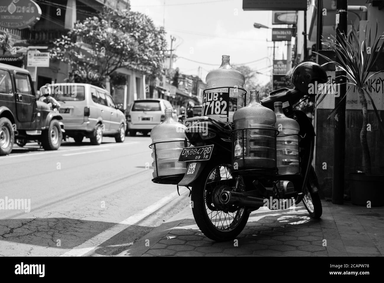 Ubud Street Szene in Bali Indonesien Stockfoto