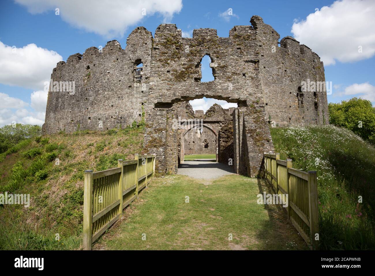 Ruinen von Norman erbaut Restormel Castle in der Nähe von Lostwithiel, Cornwall UK Stockfoto