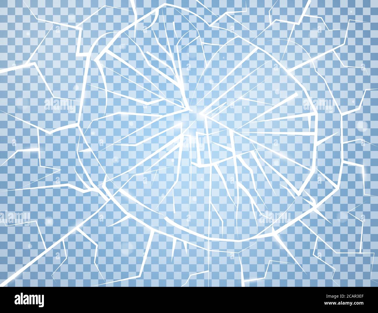 Eisstruktur auf transparentem Hintergrund. Realistische gebrochene Eisoberfläche. Zerbrochenes Glas. Winterhintergrund. Vektorgrafik. Stock Vektor