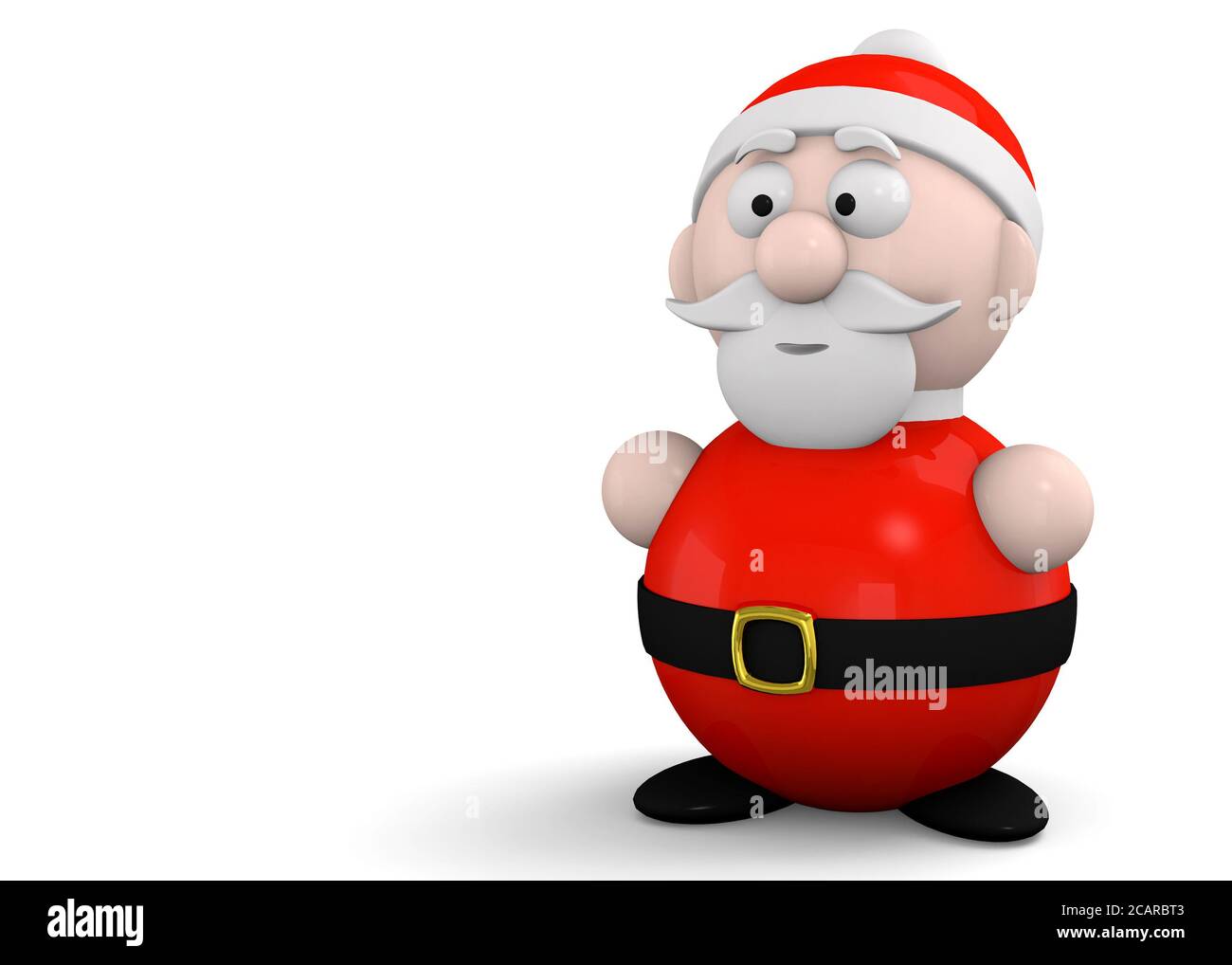 Santa Claus Charakter - 3D Stockfoto