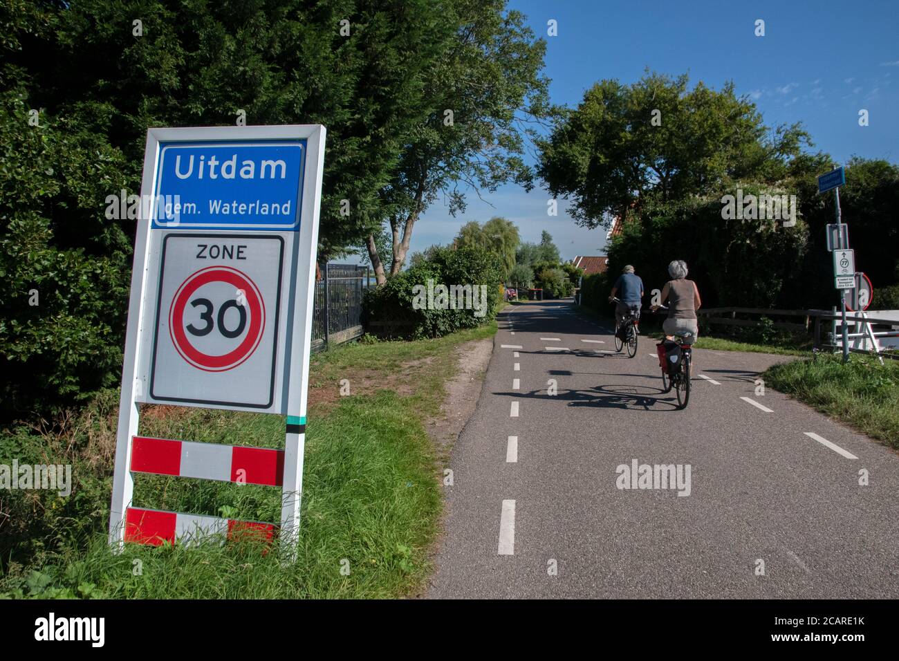 Straßenschild Uitdam Niederlande 6-8-2020 Stockfoto