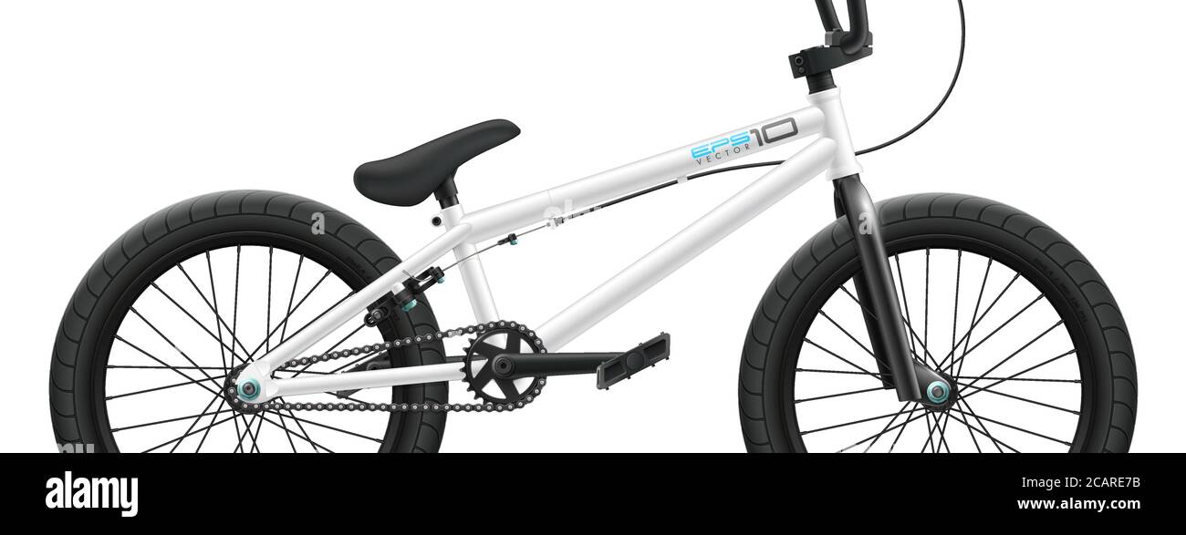 BMX Fahrradmockup - rechts Nahaufnahme. Vektorgrafik Stock Vektor